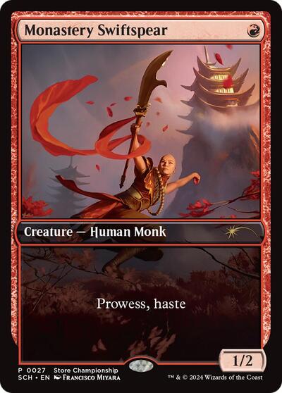 Monastery Swiftspear (Promos: Game Day and Store Championship) Light Play