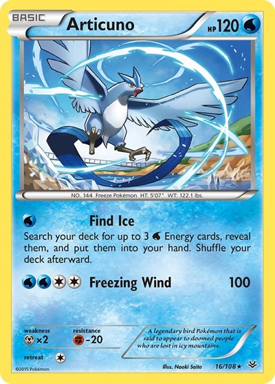 Articuno (16) (XY Roaring Skies) Medium Play