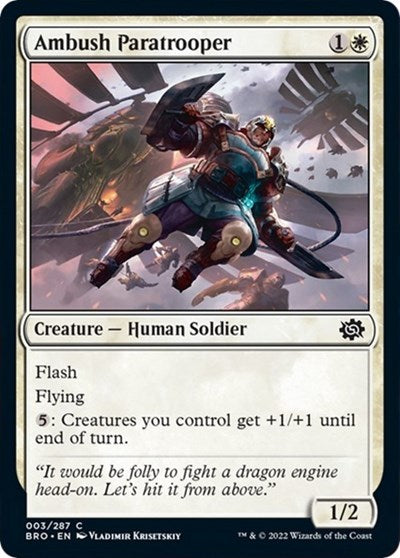 Ambush Paratrooper (The Brothers' War) Light Play Foil