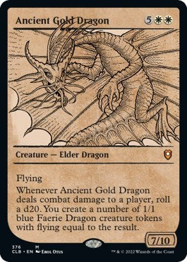 Ancient Gold Dragon (Showcase) (Commander Legends: Battle for Baldur's Gate) Near Mint