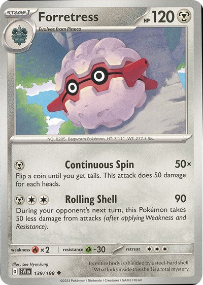 Forretress (Scarlet and Violet: Base Set) Light Play