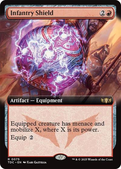 Infantry Shield (Extended Art) (Commander: Tarkir: Dragonstorm) Light Play