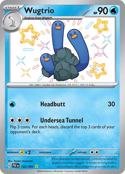 Wugtrio (SV: Paldean Fates) Light Play Holofoil