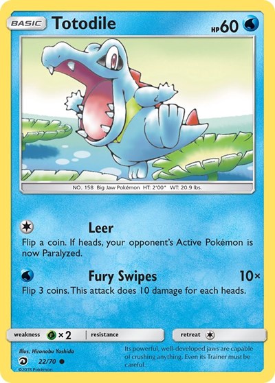 Totodile (Dragon Majesty) Heavy Play Reverse Holofoil