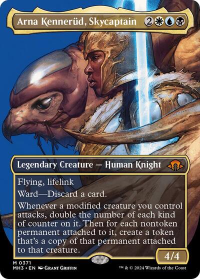 Arna Kennerud, Skycaptain (Borderless) (Modern Horizons 3) Light Play