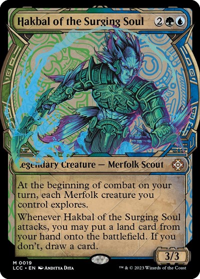 Hakbal of the Surging Soul (Showcase) (Commander: The Lost Caverns of Ixalan) Light Play Foil