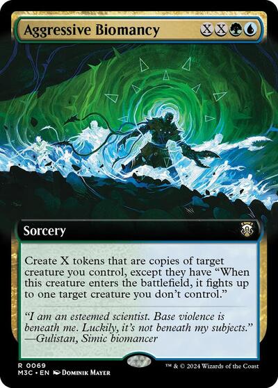 Aggressive Biomancy (Extended Art) (Commander: Modern Horizons 3) Light Play