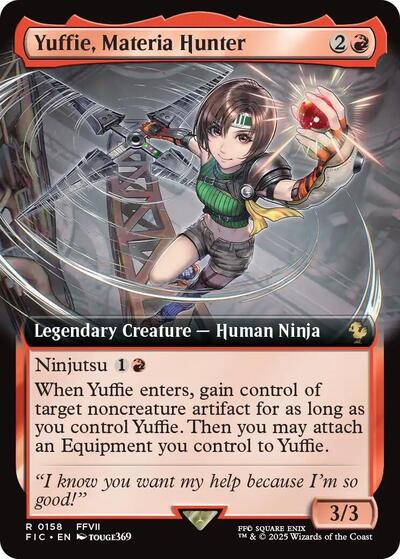 Yuffie, Materia Hunter (Extended Art) (Commander: FINAL FANTASY) Light Play