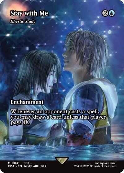 Stay with Me - Rhystic Study (Showcase) (Universes Beyond: FINAL FANTASY: Through the Ages) Light Play