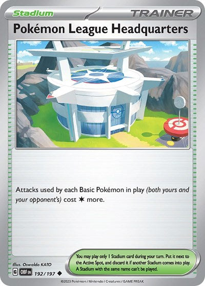 Pokemon League Headquarters (Scarlet and Violet: Obsidian Flames) Light Play