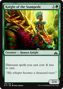 Knight of the Stampede (Rivals of Ixalan) Light Play
