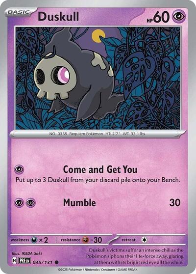 Duskull (SV: Prismatic Evolutions) Light Play Reverse Holofoil