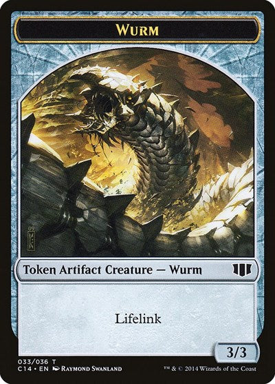 Wurm (Lifelink) / Goat Double-sided Token (Commander 2014) Heavy Play