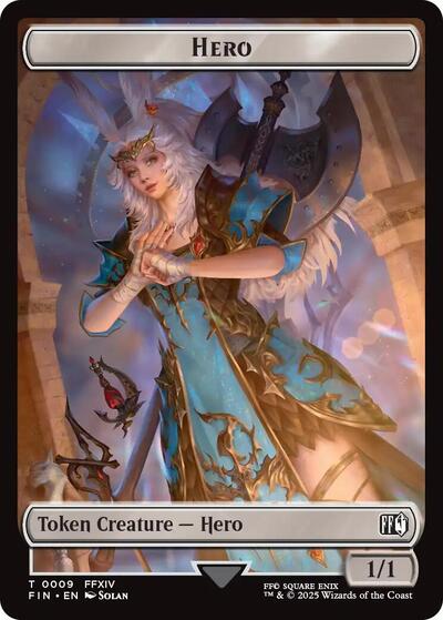 Hero (0009) / Frog Double-Sided Token (Universes Beyond: FINAL FANTASY) Light Play