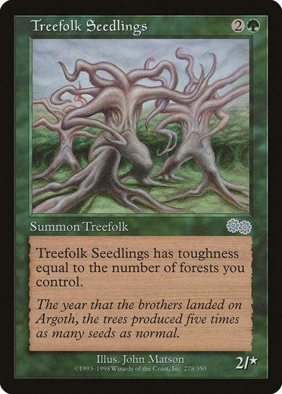 Treefolk Seedlings (Urza's Saga) Light Play