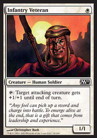 Infantry Veteran (Magic 2011 Core Set) Light Play