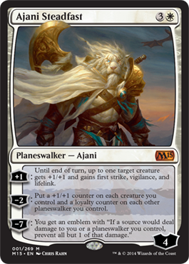 Ajani Steadfast (Magic 2015 Core Set) Medium Play