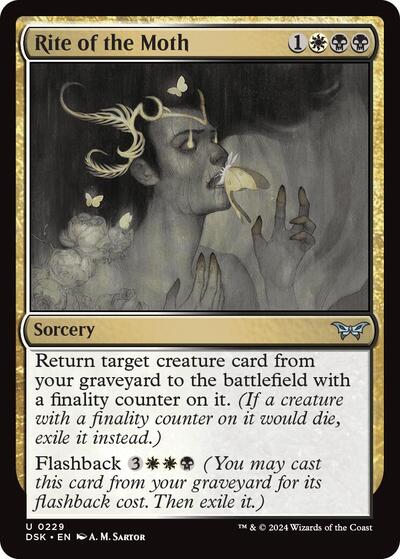Rite of the Moth (Duskmourn: House of Horror) Light Play Foil