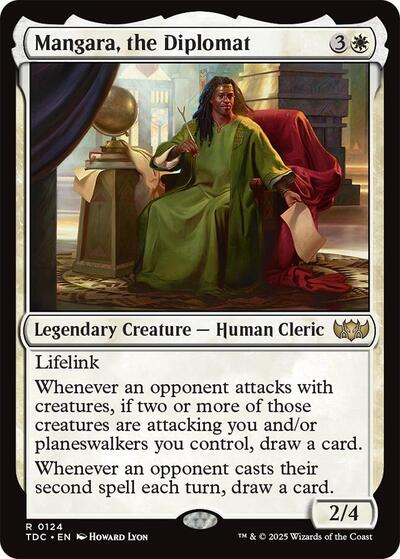 Mangara, the Diplomat (Commander: Tarkir: Dragonstorm) Light Play