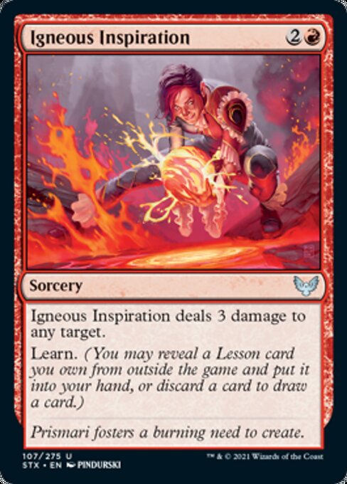 Igneous Inspiration (Strixhaven) Light Play Foil