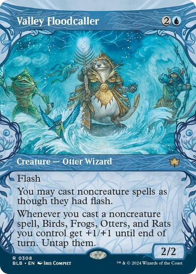 Valley Floodcaller (Showcase) (Bloomburrow) Light Play Foil