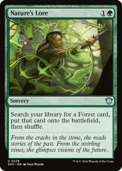 Nature's Lore (Commander: Secrets of Strixhaven) Light Play
