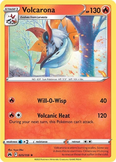 Volcarona (Crown Zenith) Near Mint Reverse Holofoil