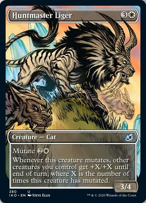 Huntmaster Liger (Showcase) (Ikoria: Lair of Behemoths) Light Play Foil