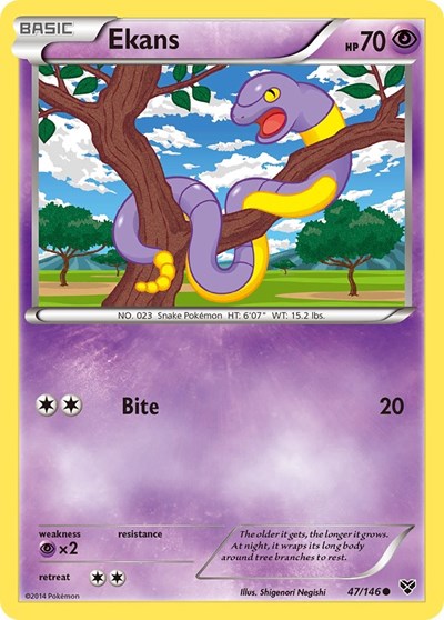 Ekans (XY Base Set) Medium Play