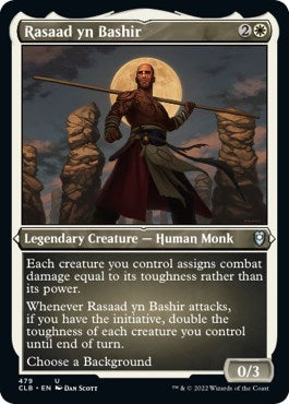 Rasaad yn Bashir (Etched Foil) (Commander Legends: Battle for Baldur's Gate) Light Play Foil