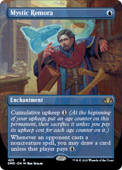 Mystic Remora (Borderless) (Dominaria Remastered) Light Play