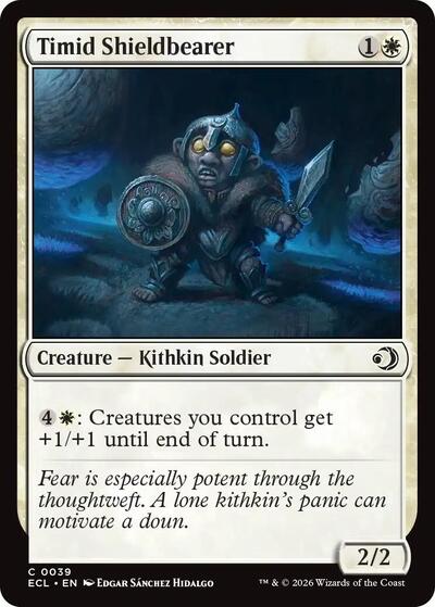 Timid Shieldbearer (Lorwyn Eclipsed) Light Play Foil