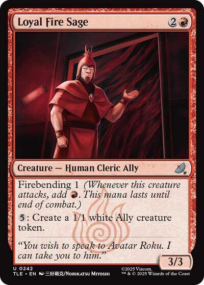 Loyal Fire Sage (Avatar: The Last Airbender: Eternal-Legal) Light Play
