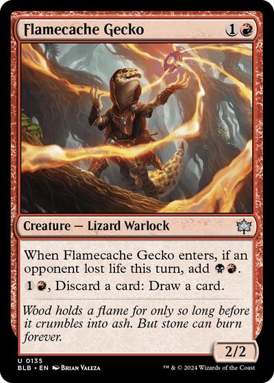 Flamecache Gecko (Bloomburrow) Light Play