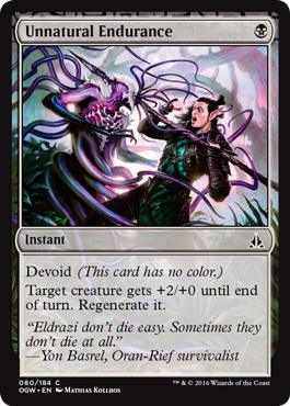 Unnatural Endurance (Oath of the Gatewatch) Light Play Foil