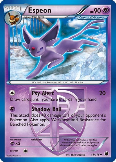 Espeon (Team Plasma) (Plasma Freeze) Damaged / Poor