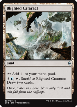 Blighted Cataract (Battle for Zendikar) Light Play