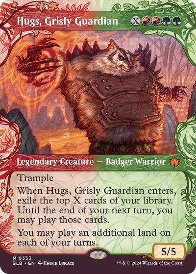 Hugs, Grisly Guardian (Showcase) (Bloomburrow) Light Play Foil