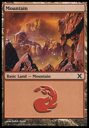 Mountain (378) (10th Edition) Light Play