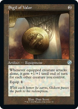 Sigil of Valor (The Brothers' War: Retro Frame Artifacts) Light Play