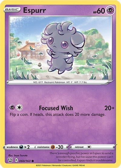 Espurr (SWSH05: Battle Styles) Light Play