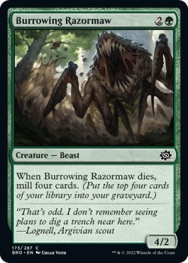Burrowing Razormaw (The Brothers' War) Light Play Foil