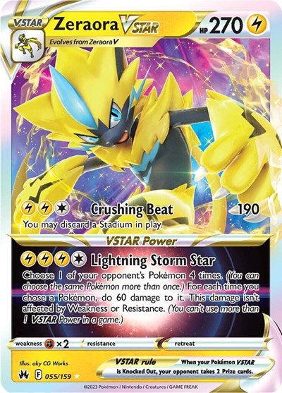 Zeraora VSTAR (Crown Zenith) Near Mint Holofoil