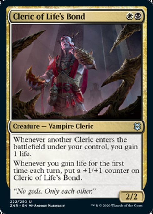 Cleric of Life's Bond (Zendikar Rising) Light Play