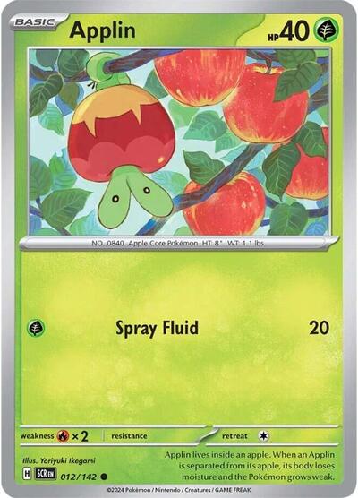 Applin (SV07: Stellar Crown) Light Play Reverse Holofoil