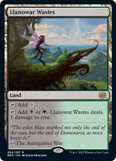 Llanowar Wastes (The Brothers' War) Light Play