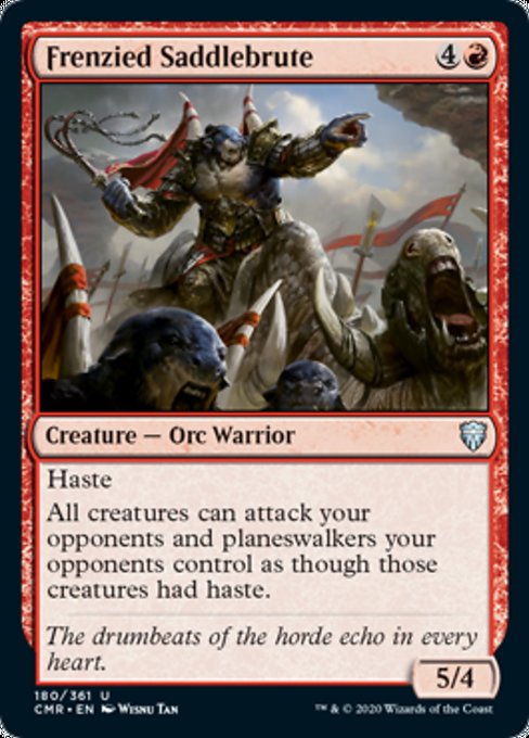 Frenzied Saddlebrute (Commander Legends) Light Play Foil