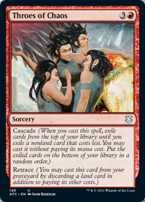 Throes of Chaos (Commander 2021 Forgotten Realms) Light Play