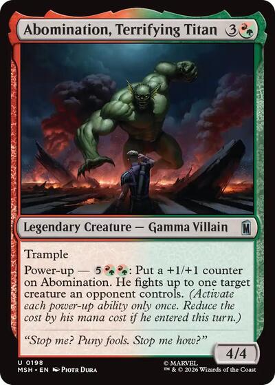 Abomination, Terrifying Titan (Marvel Super Heroes) Light Play