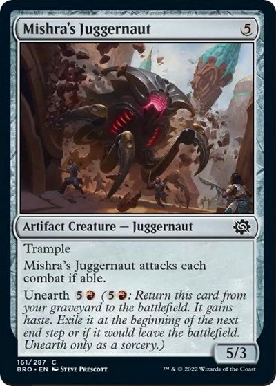 Mishra's Juggernaut (The Brothers' War) Light Play Foil